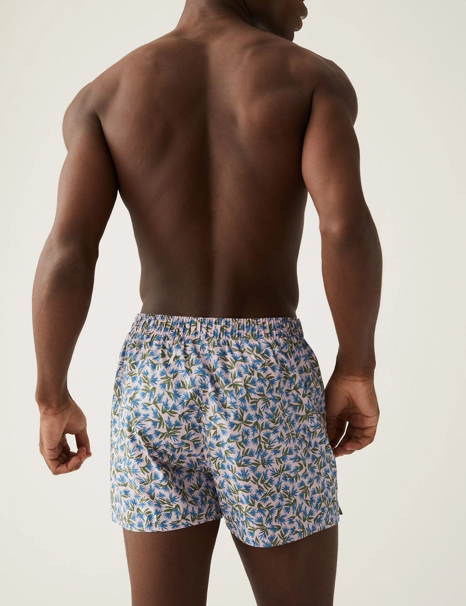 3pk Pure Cotton Tropical Print Woven Boxers