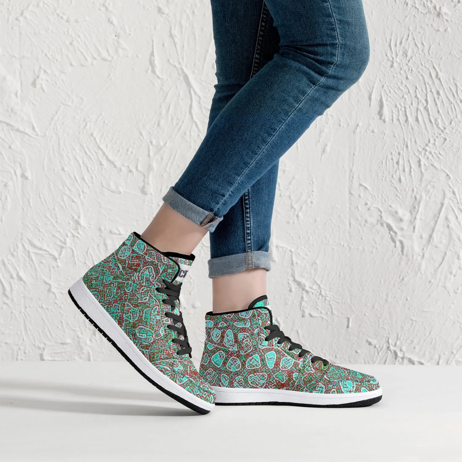 Almost Green - Macr.in (High-Top Leather Sneakers)