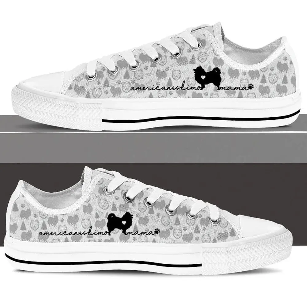 American Eskimo Low Top Shoes, Dog Printed Shoes, Canvas Shoes For Men, Women