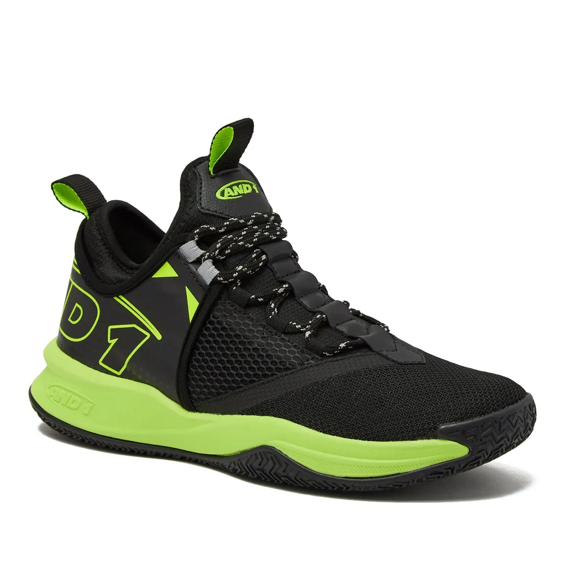 AND-1 MEN'S CHARGE BLACK/YELLOW BASKETBALL SHOES