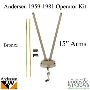 Andersen Roto-Lock Operator 1959-1981, Operator, Shoes and Rods  - Medium Bronze