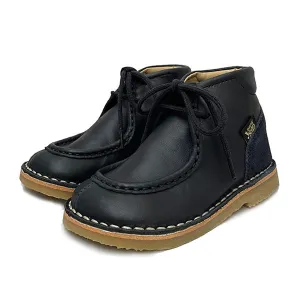 Boomer Kids Wallabee Boot Navy Leather