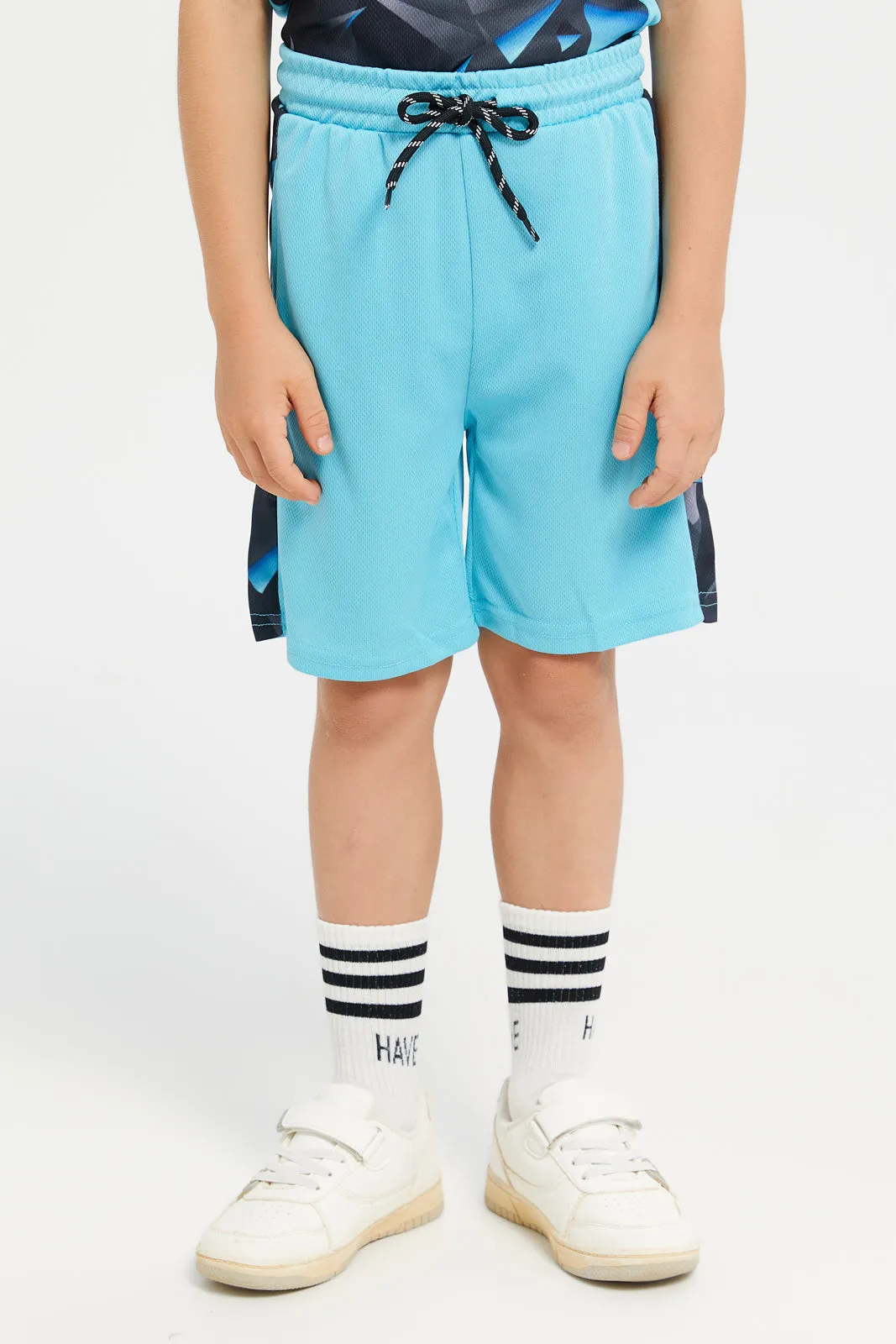 Boys Blue Active T-Shirt & Shorts Set (2 Piece)