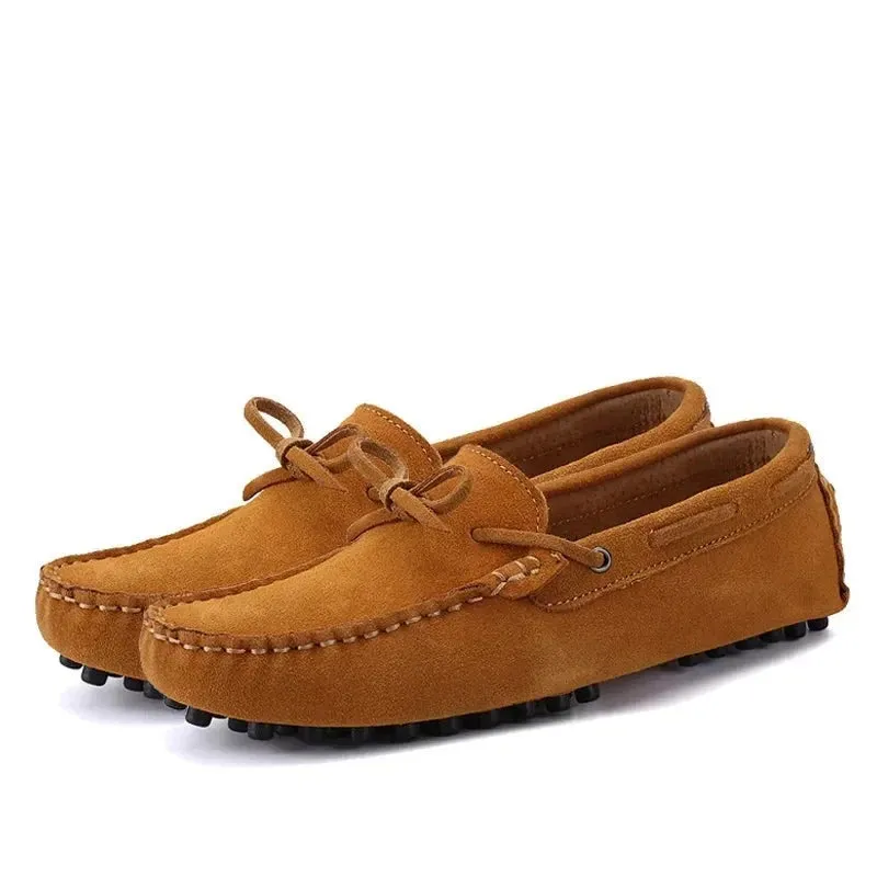 Brand Big Size Cow Suede Leather Men Flats 2023 New Men Casual Shoes High Quality Men Loafers Moccasin Driving Shoes v2