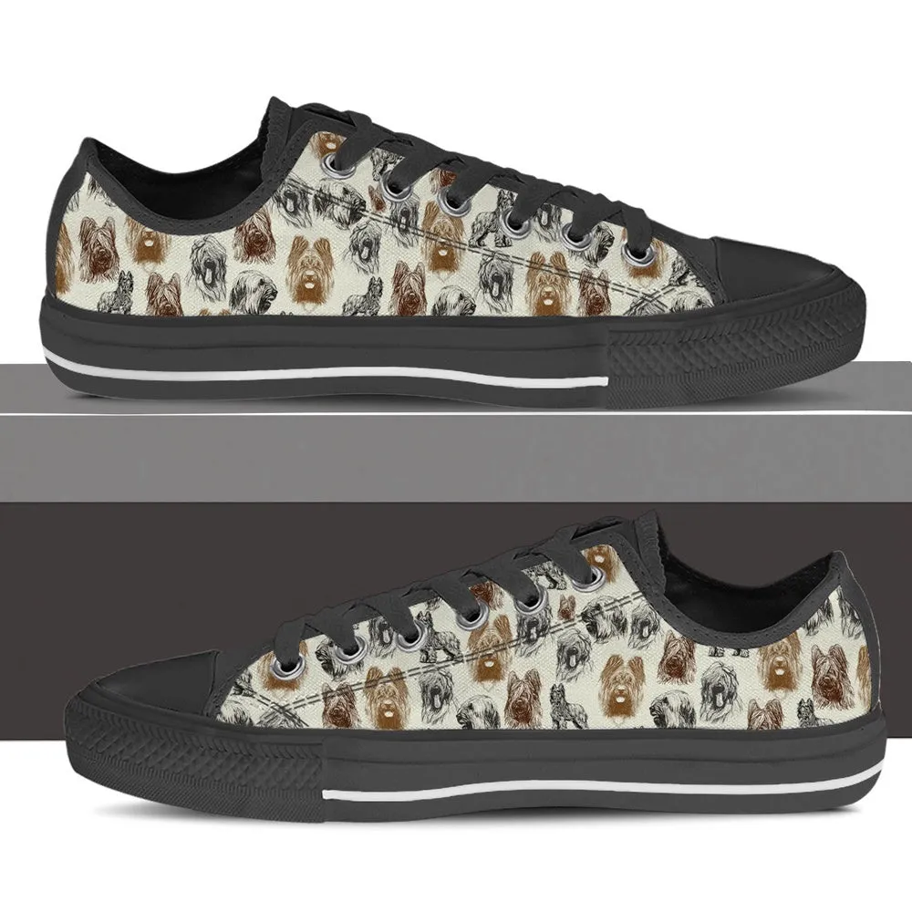 Briard Low Top Shoes - Lowtop Casual Shoes Gift For Adults, Dog Printed Shoes, Canvas Shoes For Men, Women