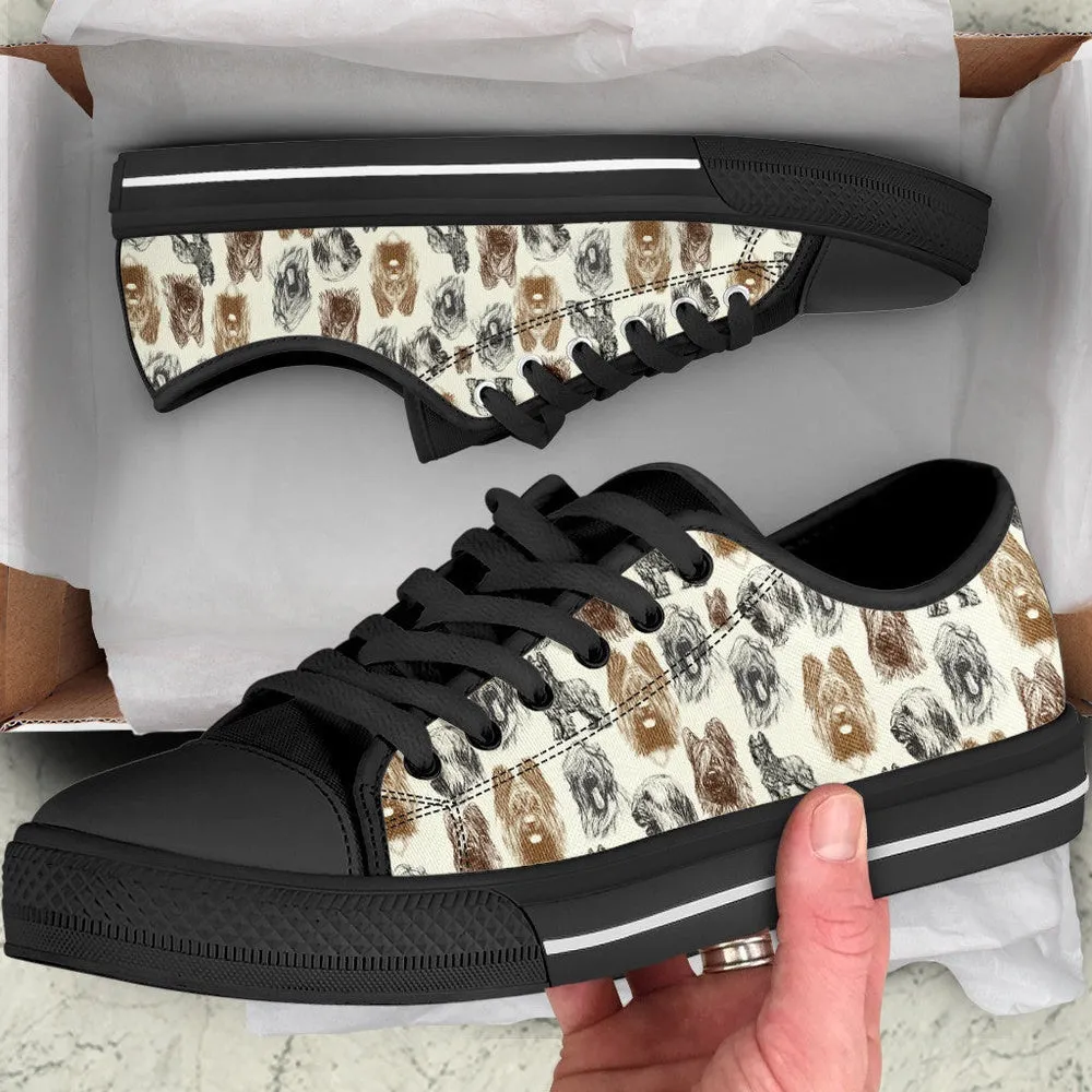 Briard Low Top Shoes - Lowtop Casual Shoes Gift For Adults, Dog Printed Shoes, Canvas Shoes For Men, Women