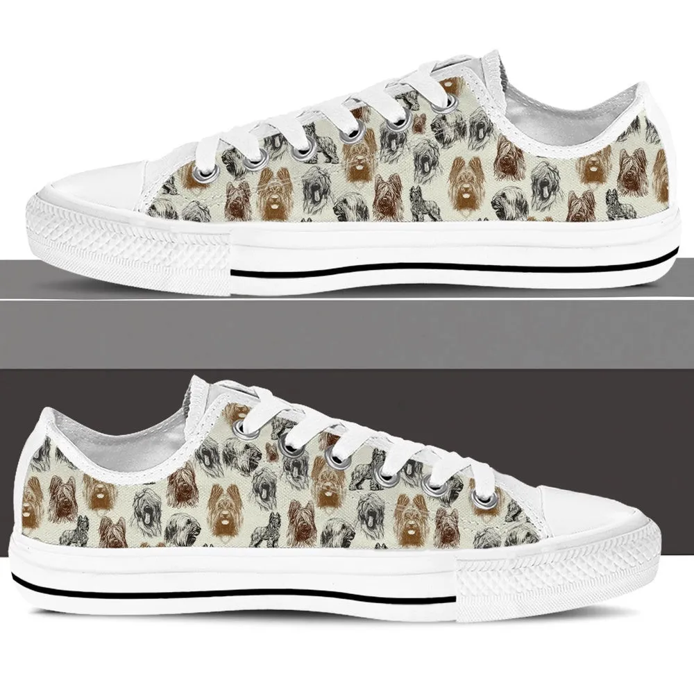 Briard Low Top Shoes - Lowtop Casual Shoes Gift For Adults, Dog Printed Shoes, Canvas Shoes For Men, Women