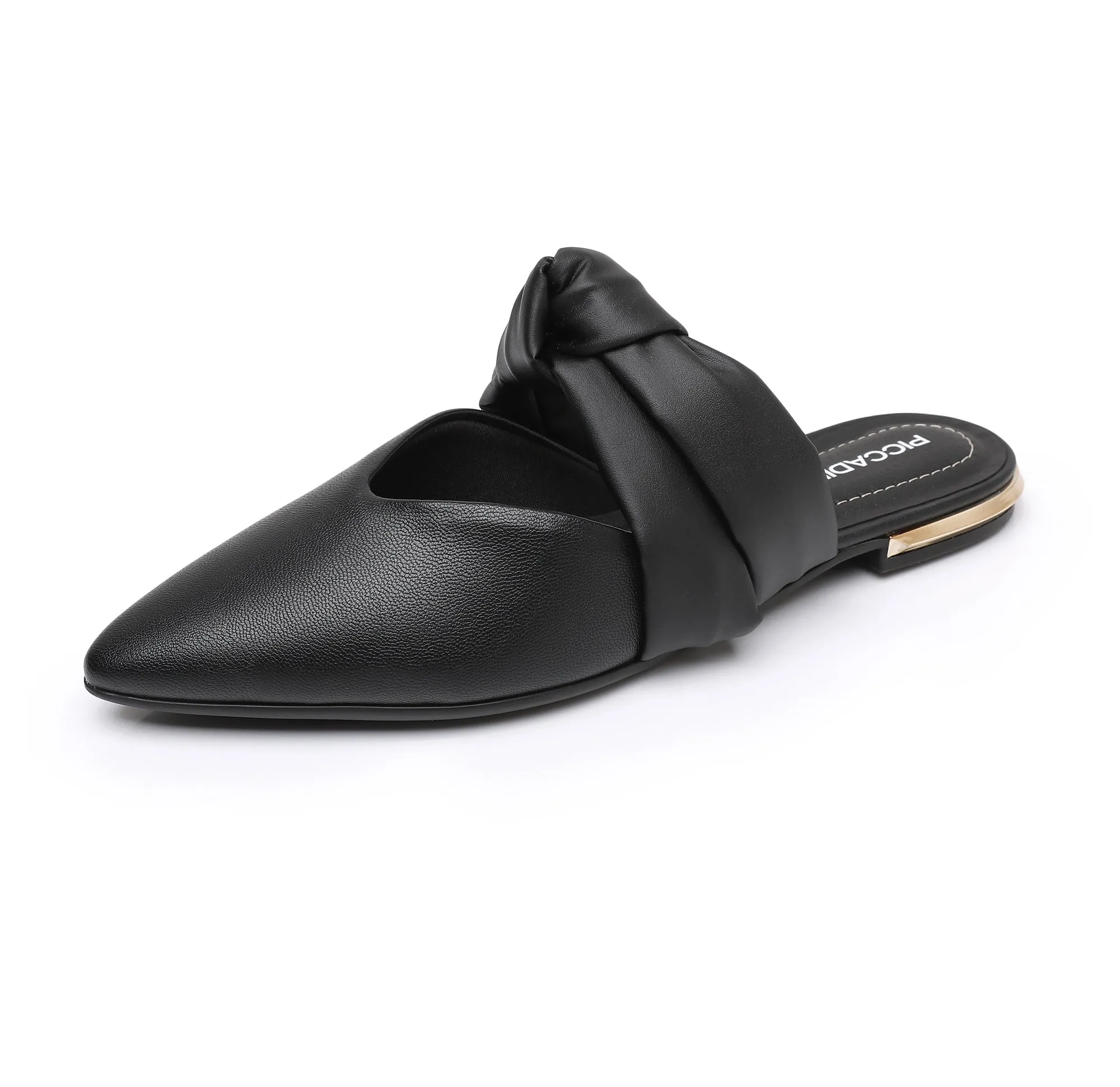 Chic Pointed Mule Flats -Black (274.062)