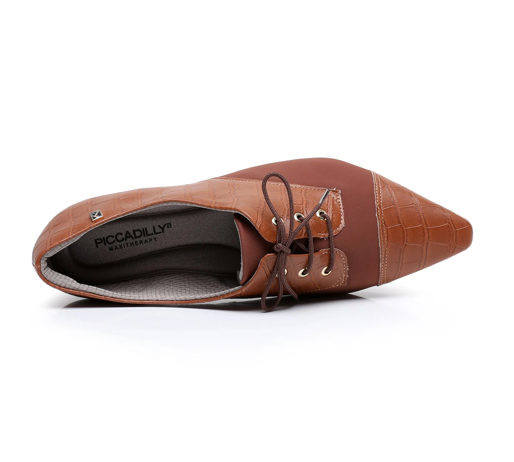 Coffee Lace-Up Flats for Women (278.019)