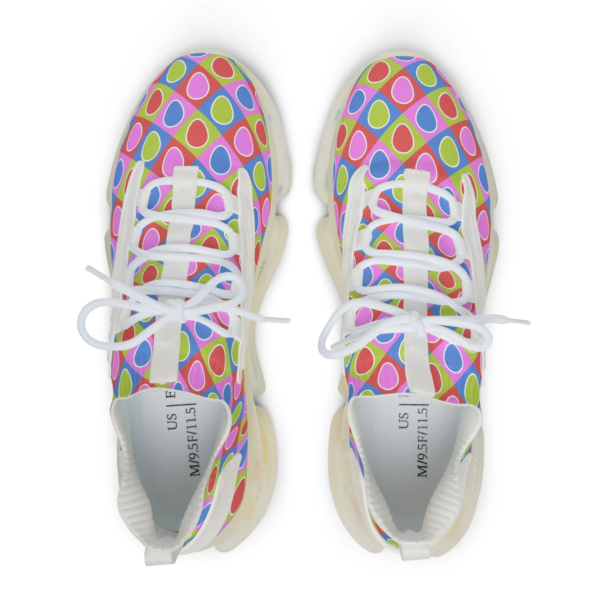 Colorful Easter Eggs Men's Mesh Sneakers