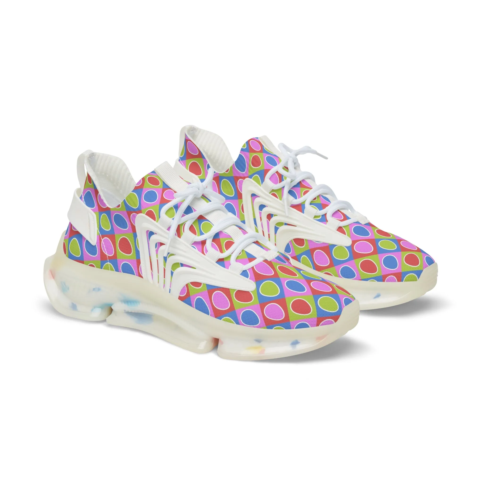 Colorful Easter Eggs Men's Mesh Sneakers