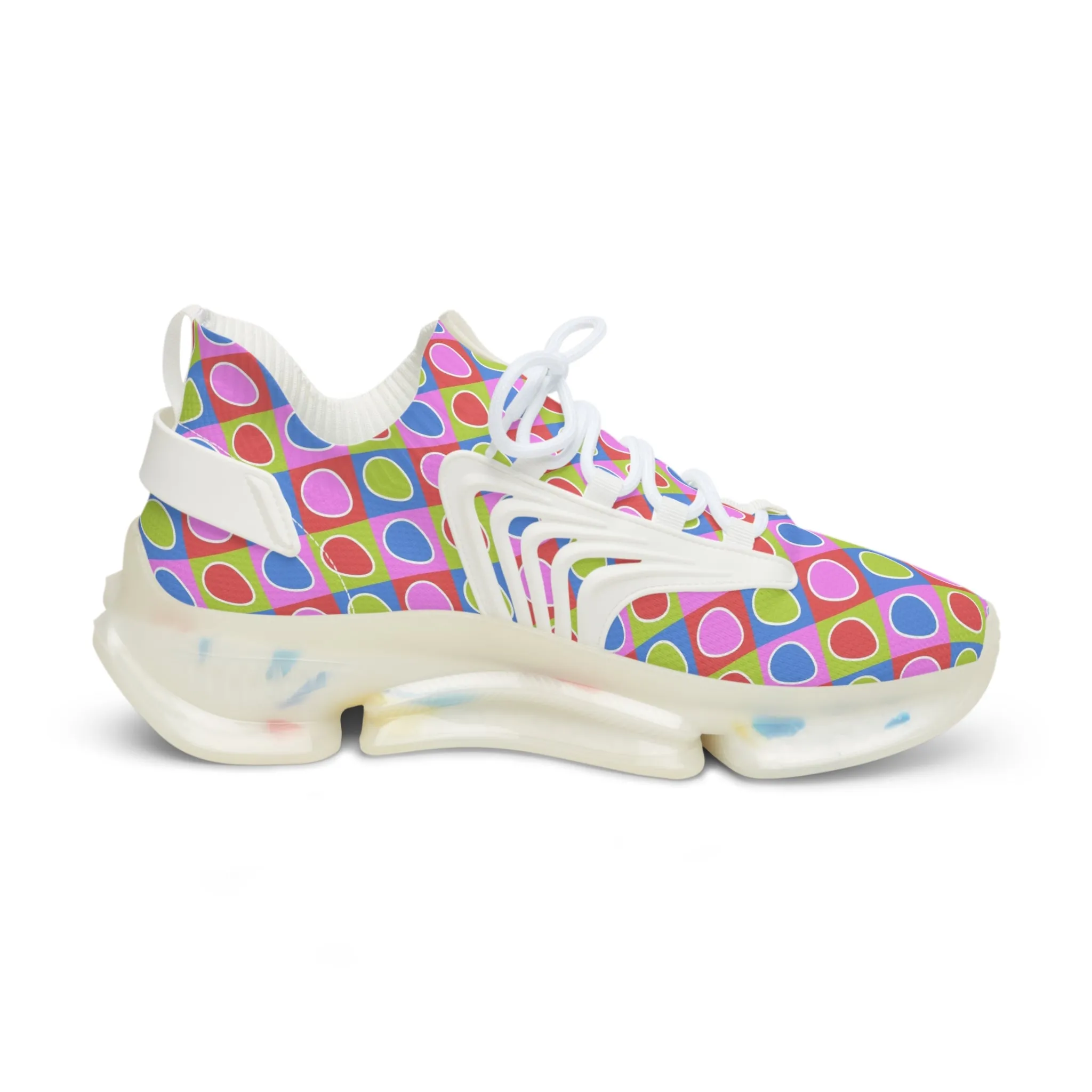 Colorful Easter Eggs Men's Mesh Sneakers