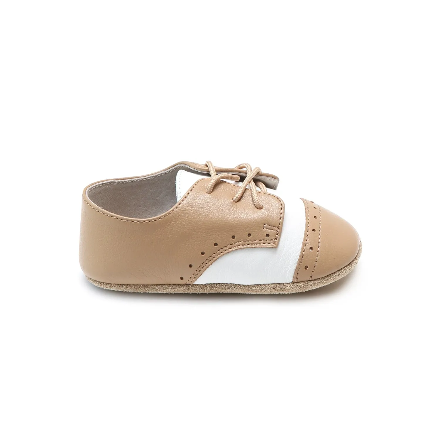 Crib Shoes Leather Saddle For Infants | Bentley