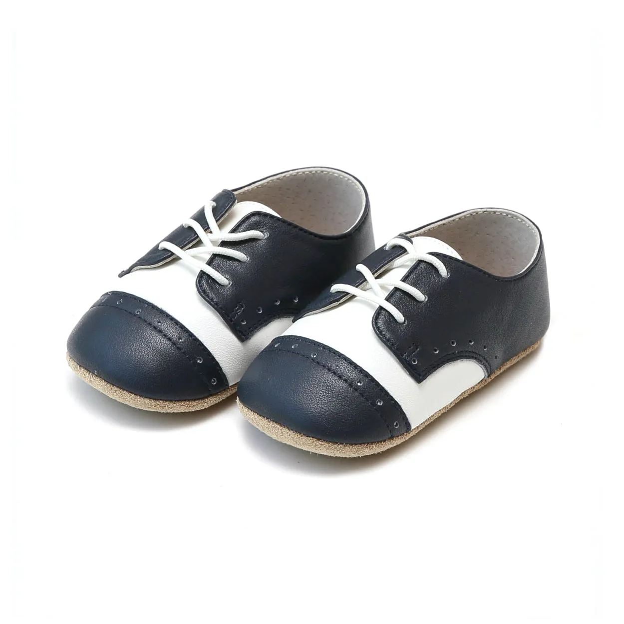 Crib Shoes Leather Saddle For Infants | Bentley