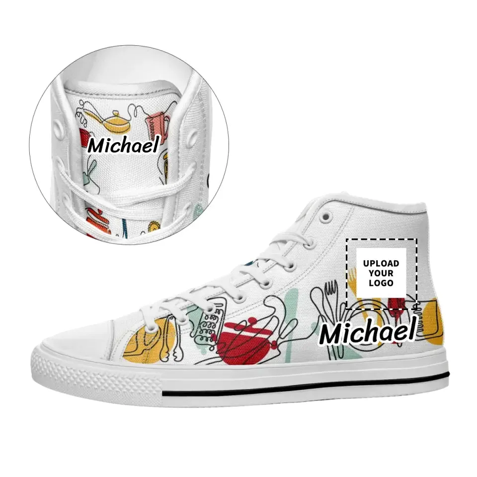 Custom Logo Gifts, unique client gift ideas Custom Shoes | Design Your Own Sneakers | Personalized Shoes for Men & Women | Customized High Top Sneakers For Adults Women Men Girls Boys, KWH-C0561