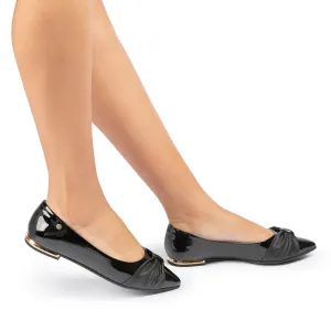 Dazzle Pointed Flats - Black (274.064)