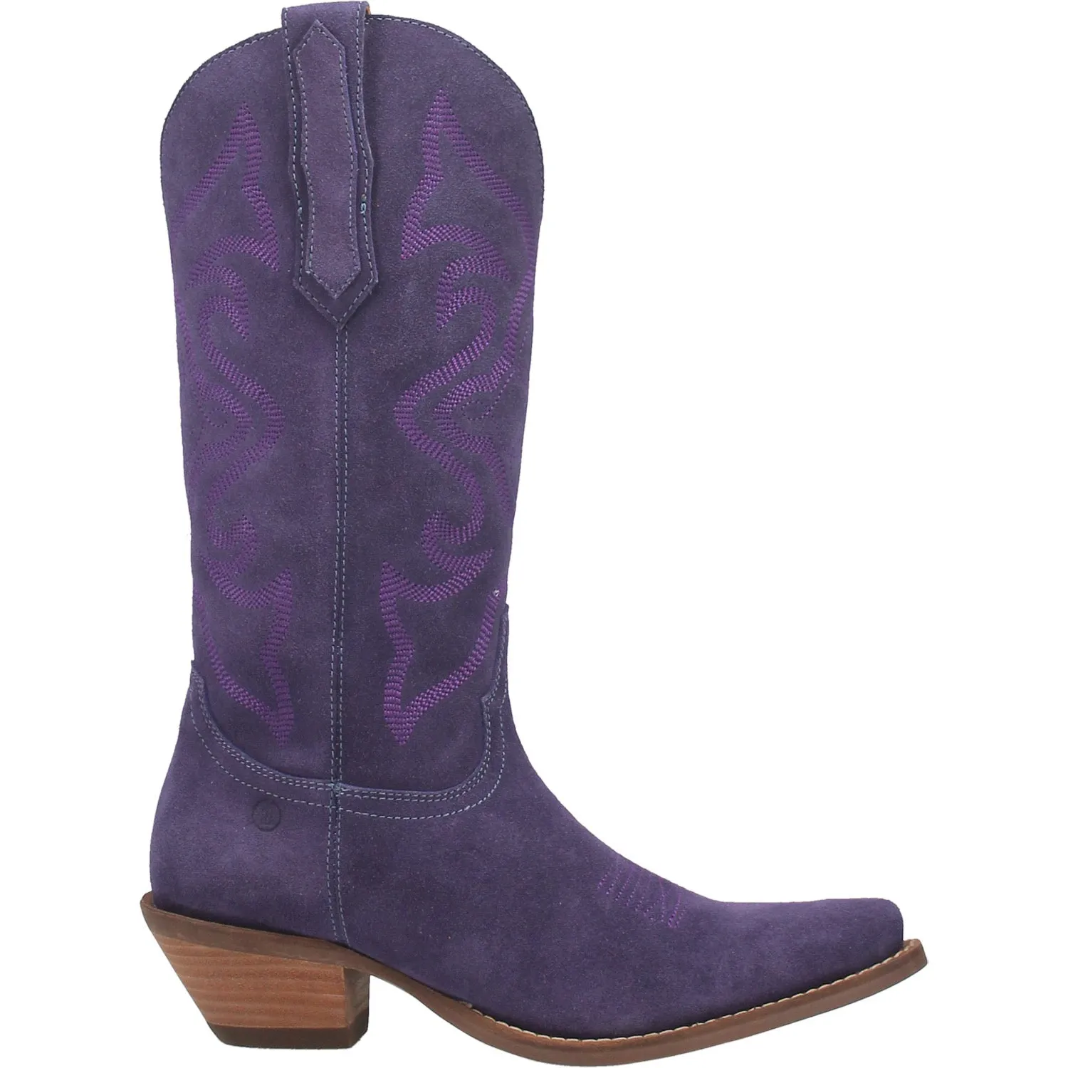 Dingo Womens Out West Cowboy Boots Leather Plum