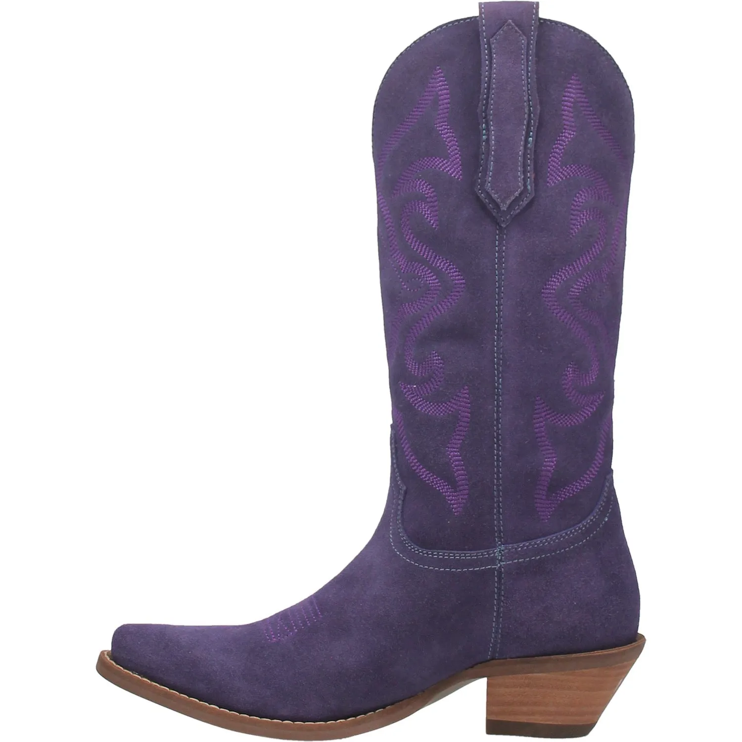 Dingo Womens Out West Cowboy Boots Leather Plum