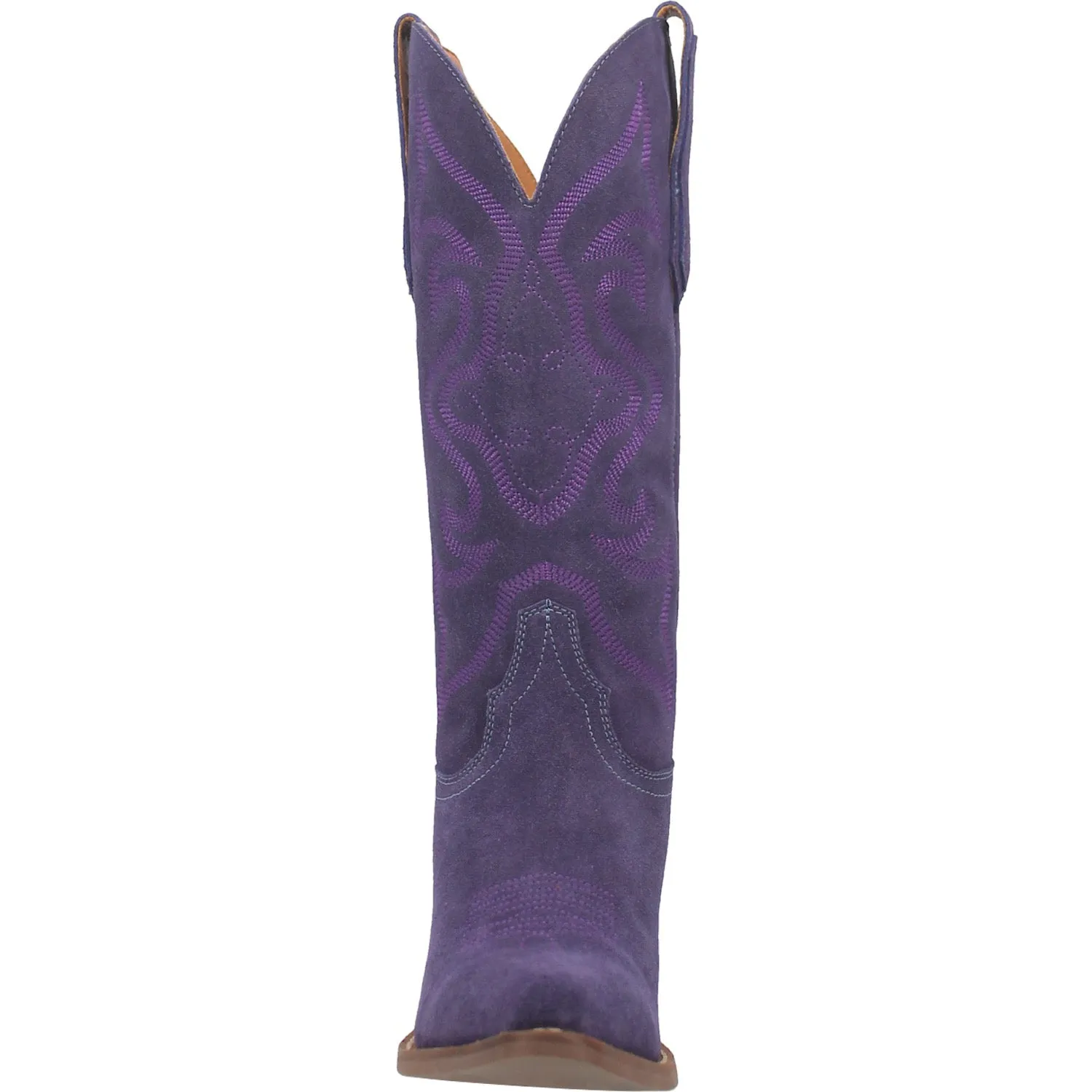 Dingo Womens Out West Cowboy Boots Leather Plum