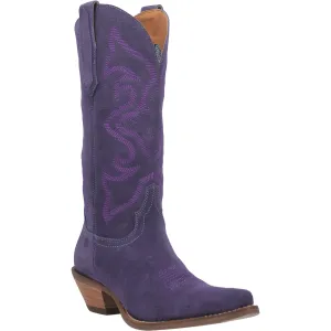 Dingo Womens Out West Cowboy Boots Leather Plum