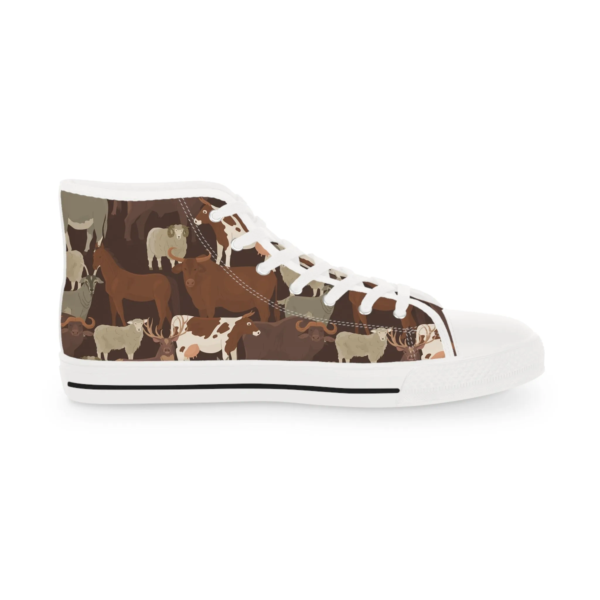 Farm Animals Men's High Top Sneakers