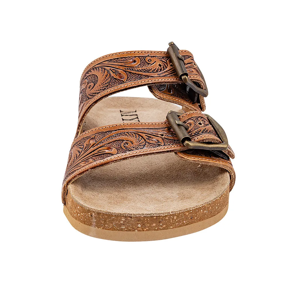 Footo Western Hand-Tooled Sandals