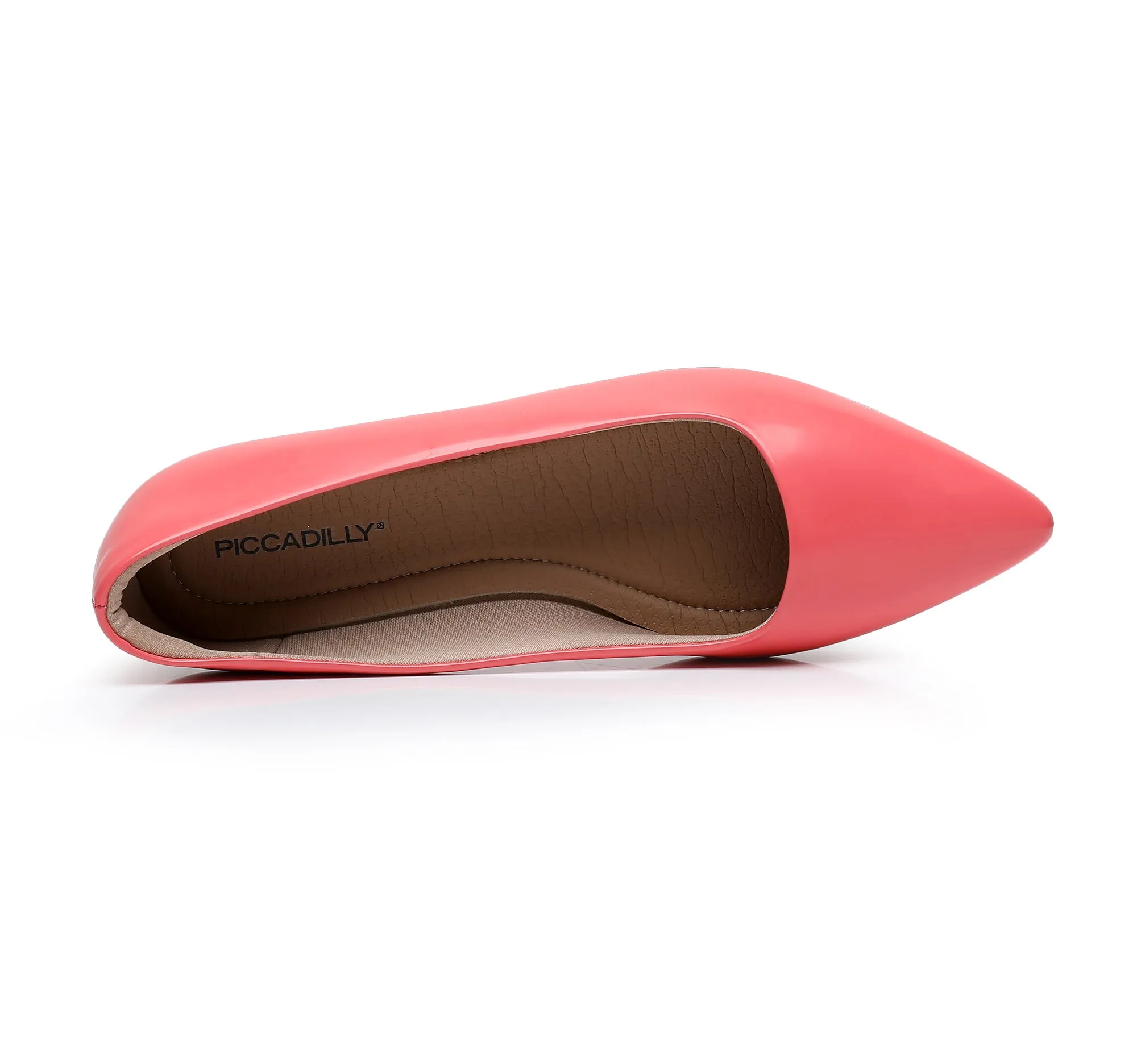 Gleaming Ballet Flat Shoe - Coral Patent (274.047)