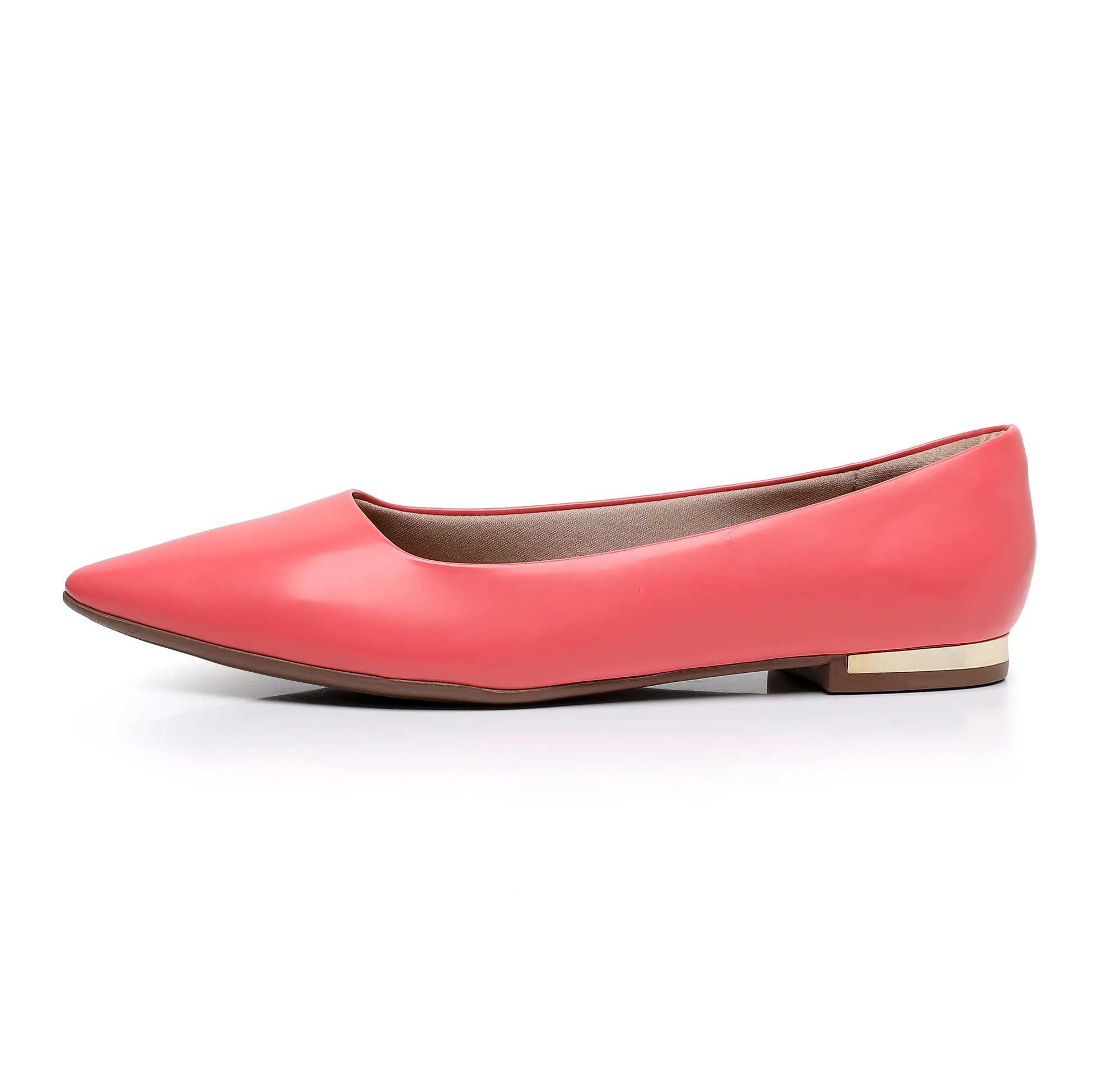 Gleaming Ballet Flat Shoe - Coral Patent (274.047)