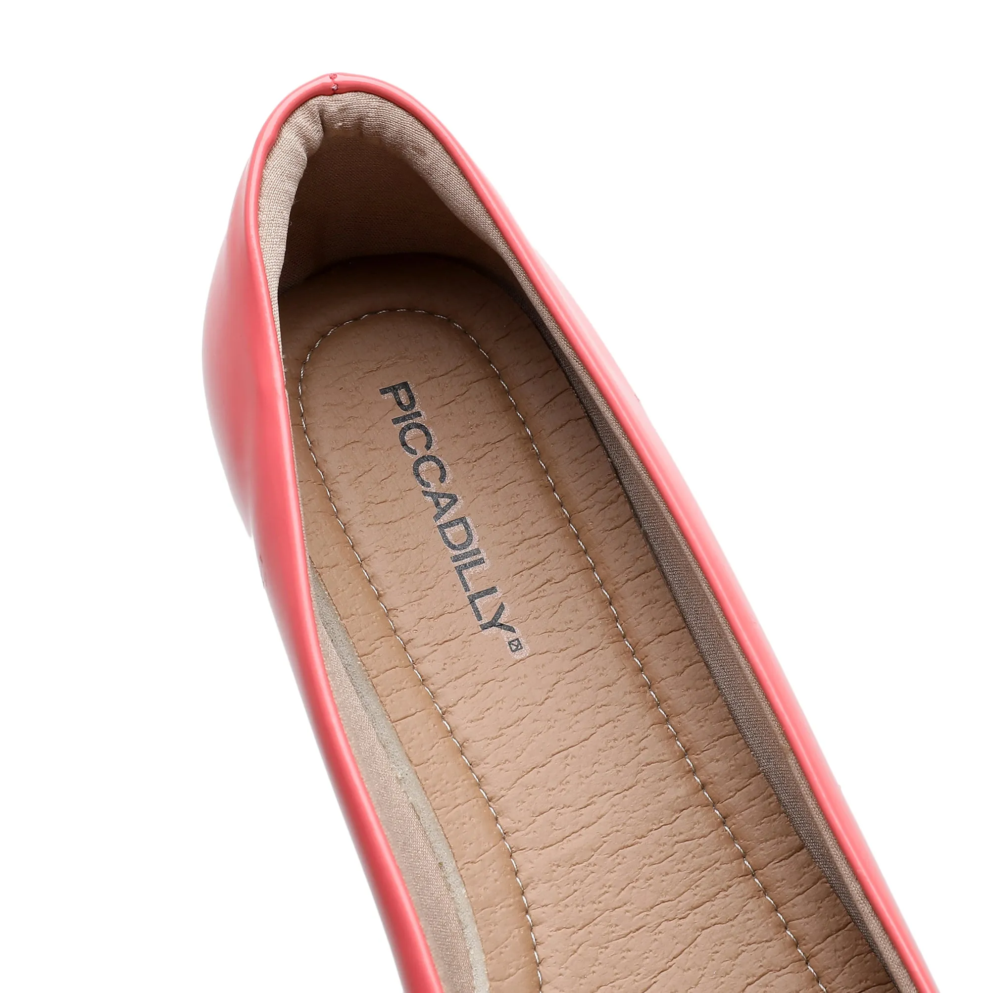 Gleaming Ballet Flat Shoe - Coral Patent (274.047)