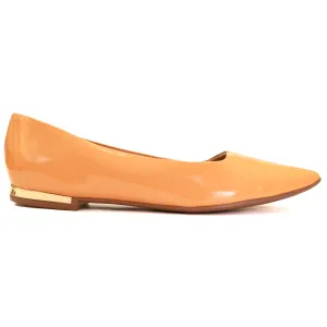 Gleaming Ballet Flat Shoe - Mustard Patent (274.047)