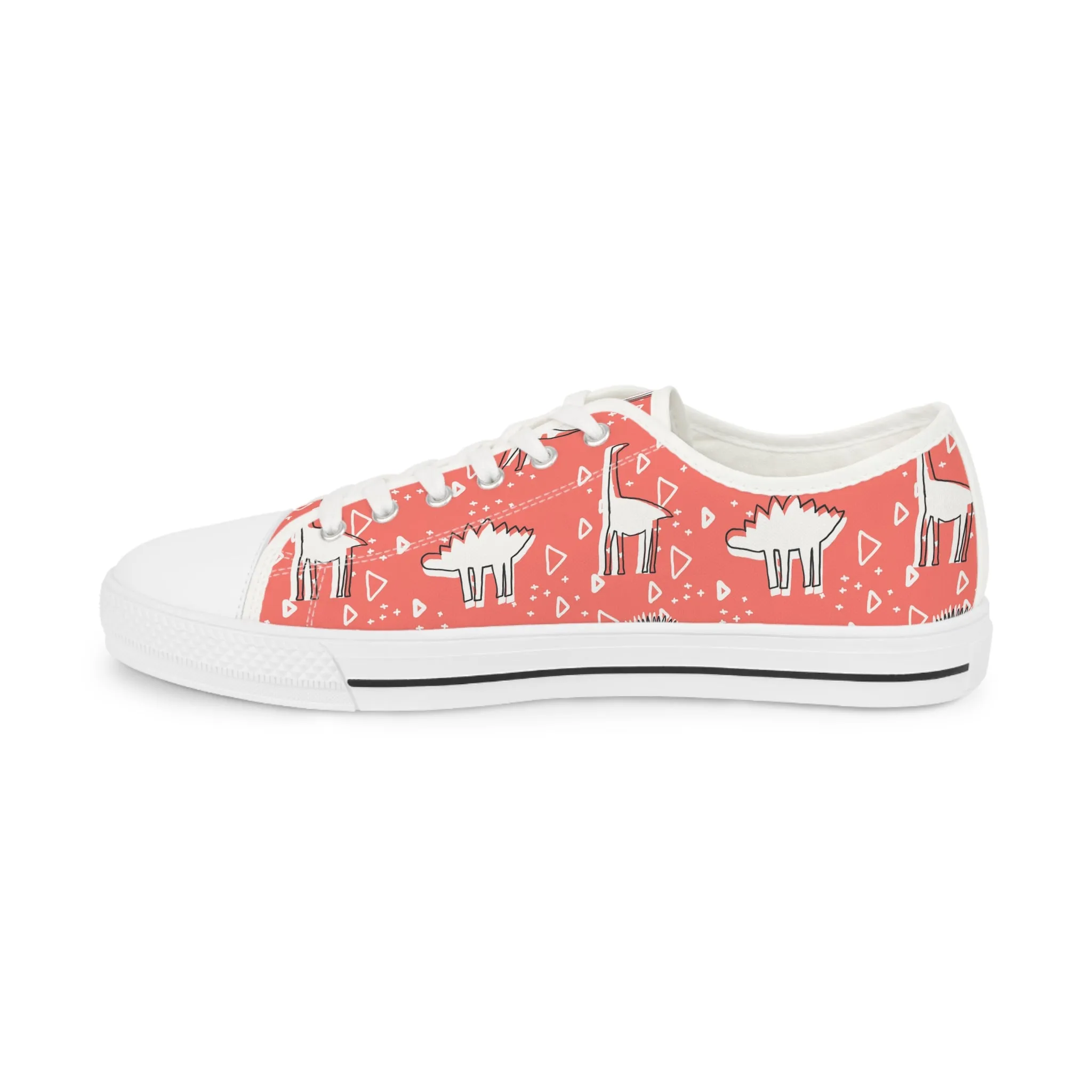 Hand Drawn Dinosaurs Men's Low Top Sneakers