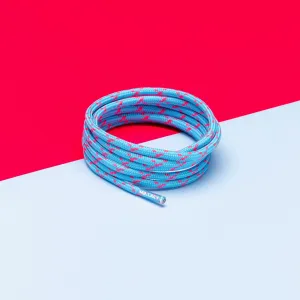 Hikies ENERGY Round Laces · Neon Pink/Mellow Blue