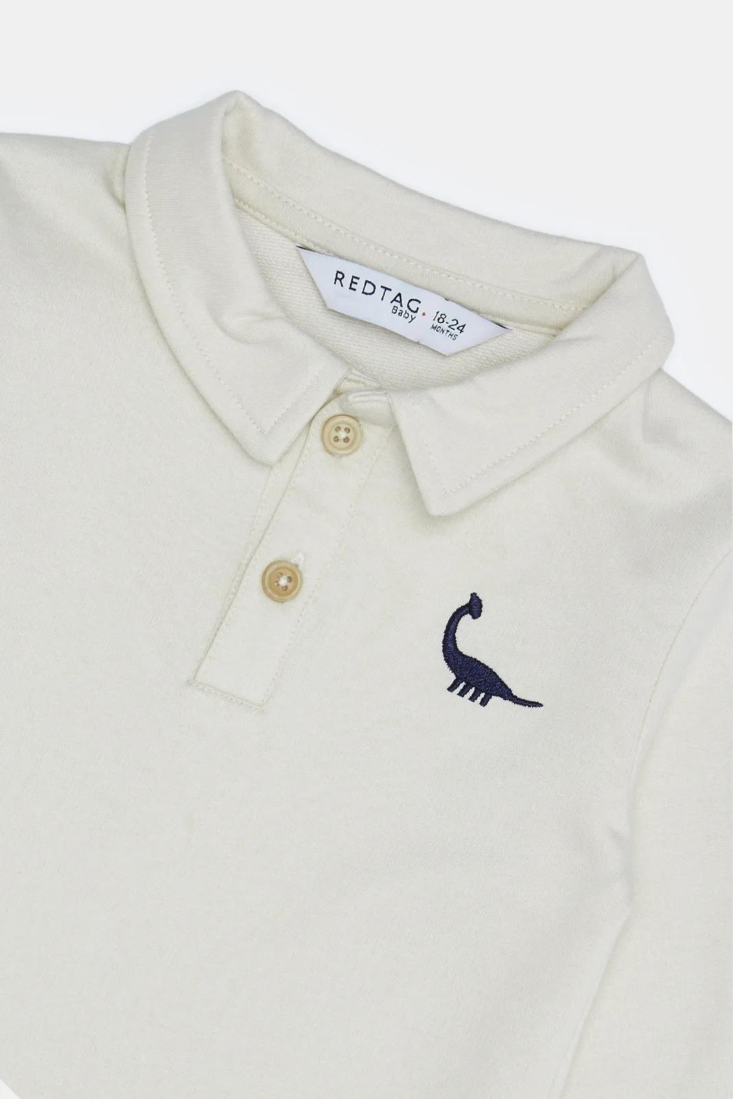 Infant Boys Cream Polo T-Shirt