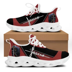 Jesus Running Sneakers Red Max Soul Shoes - Christian Shoes For Men And Women