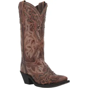 Laredo Womens Braylynn Cowboy Boots Leather Brown