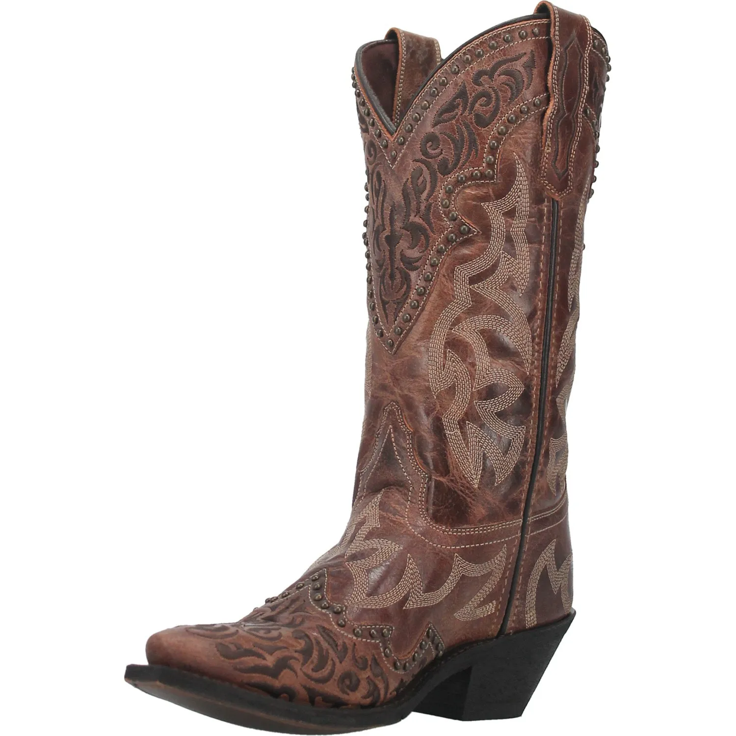 Laredo Womens Braylynn Cowboy Boots Leather Brown