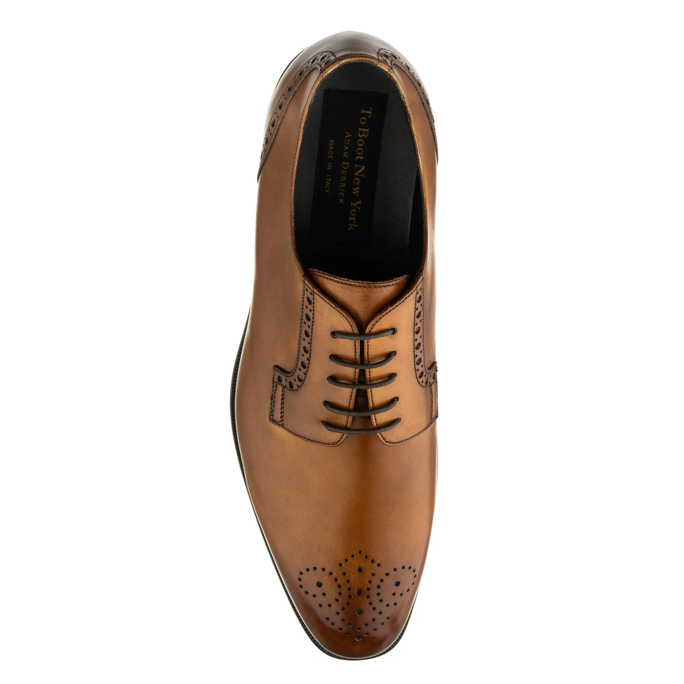 Laver Burnished Tan Calf Medallion Toe