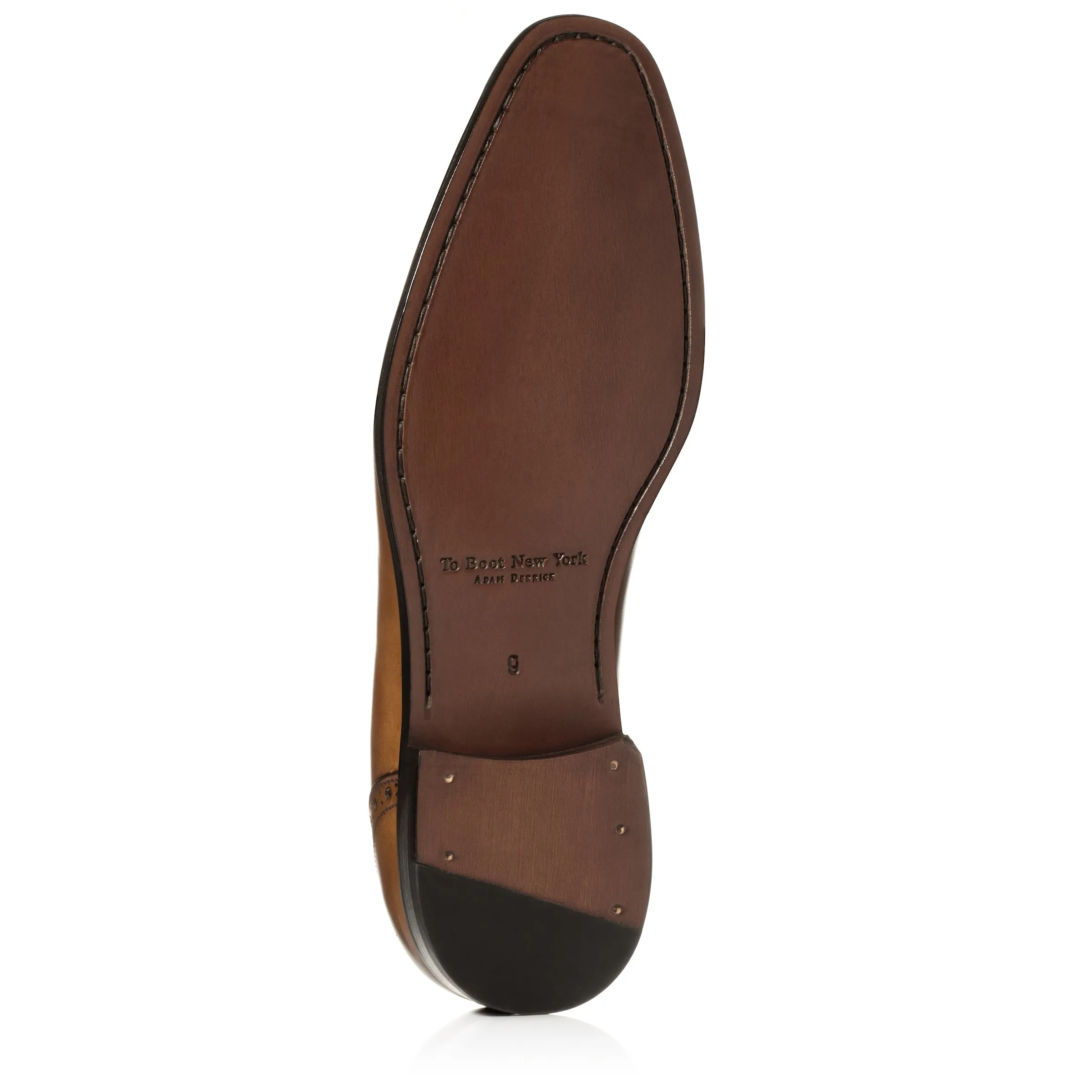 Laver Burnished Tan Calf Medallion Toe