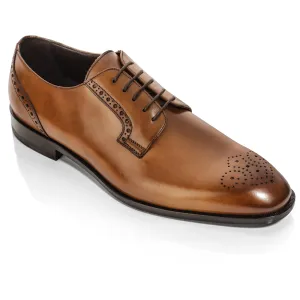 Laver Burnished Tan Calf Medallion Toe