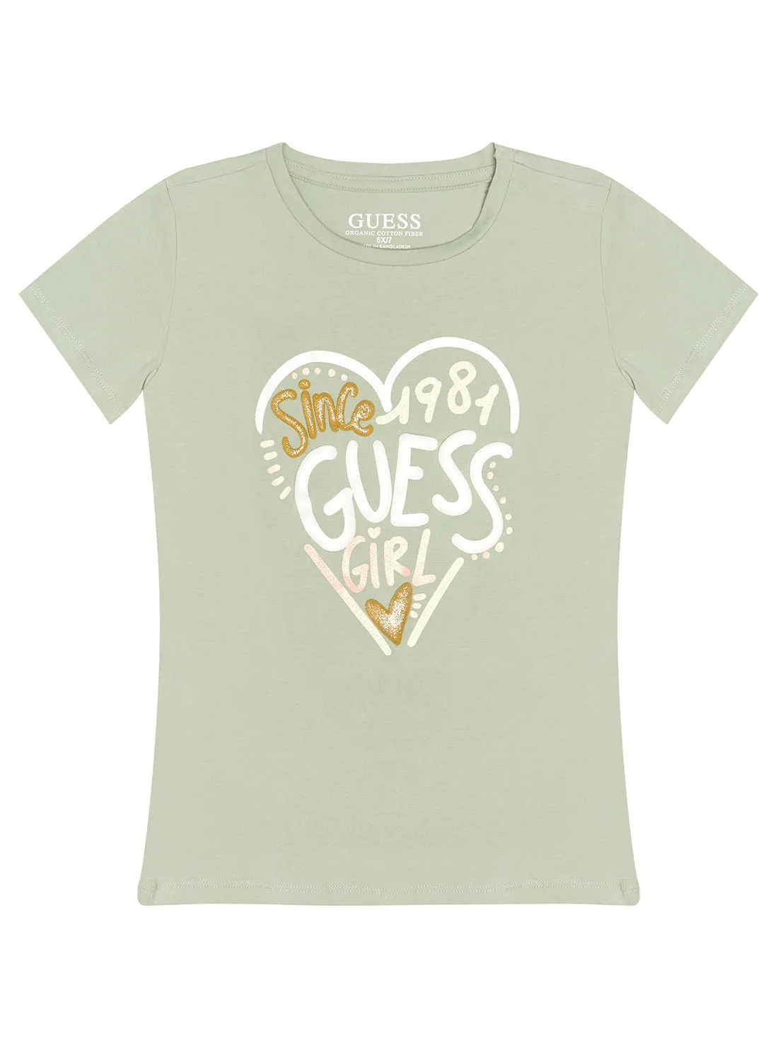 Light Green Heart Logo T-Shirt (2-7)