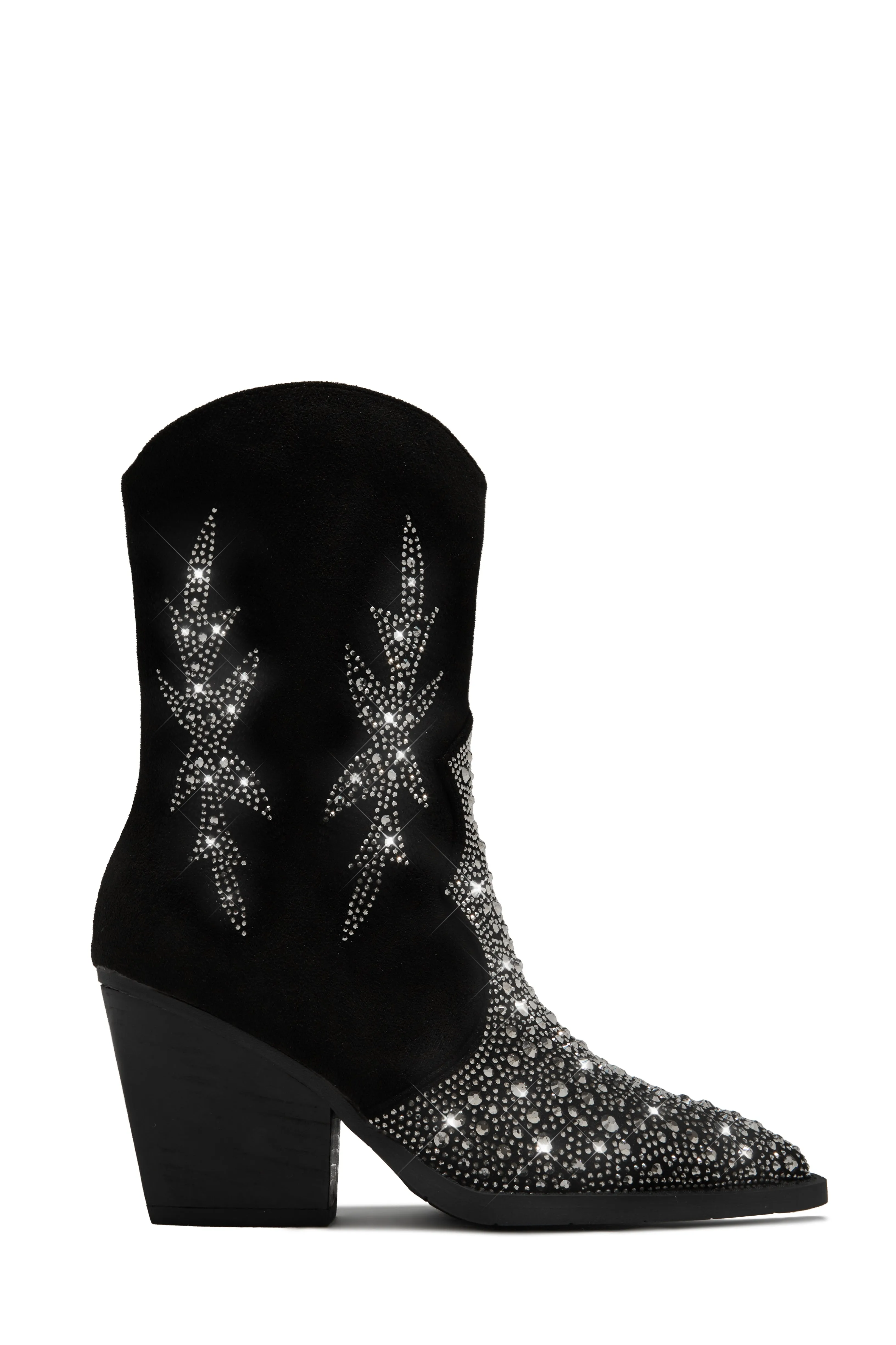 Limited Edition Embellished Cowgirl Boots - Black