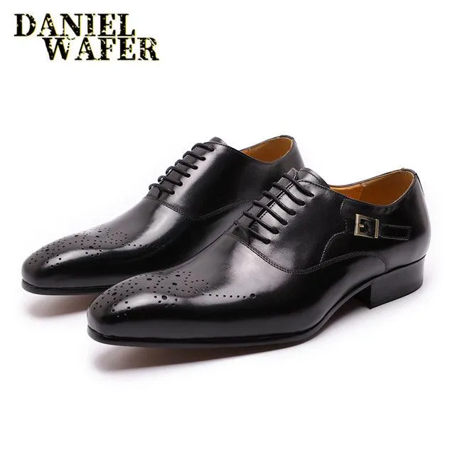 Luxury Brand Men Oxford Shoes Office Wedding Formal shoes