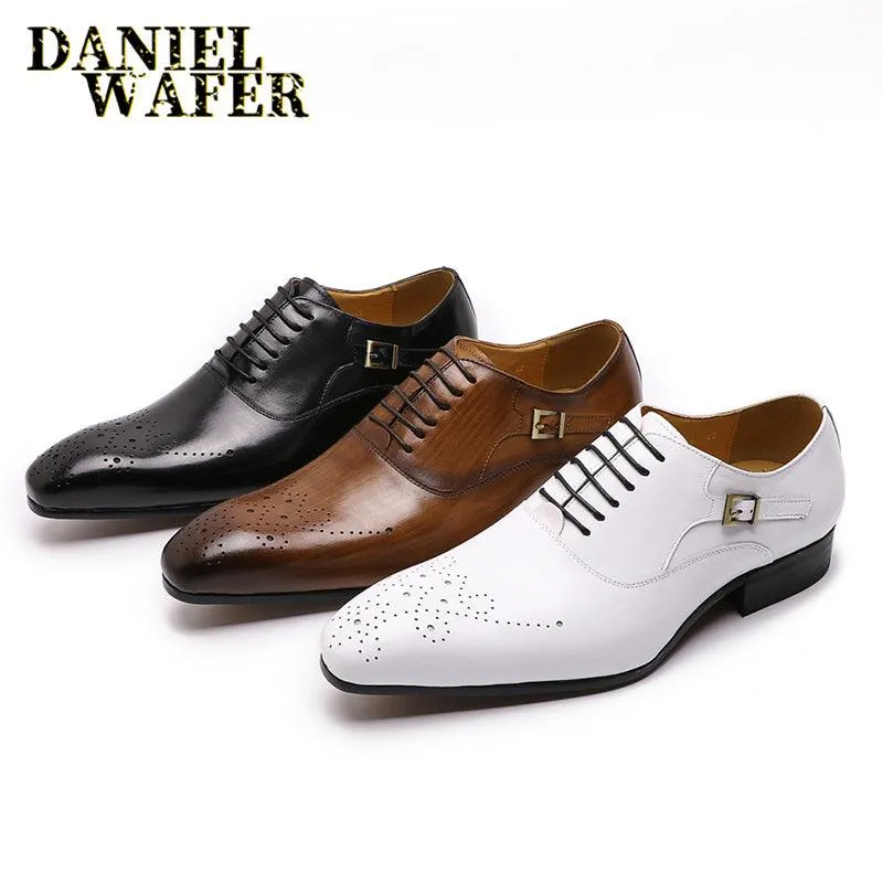 Luxury Brand Men Oxford Shoes Office Wedding Formal shoes