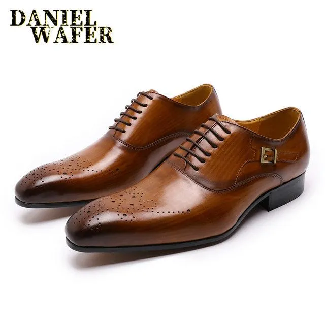 Luxury Brand Men Oxford Shoes Office Wedding Formal shoes