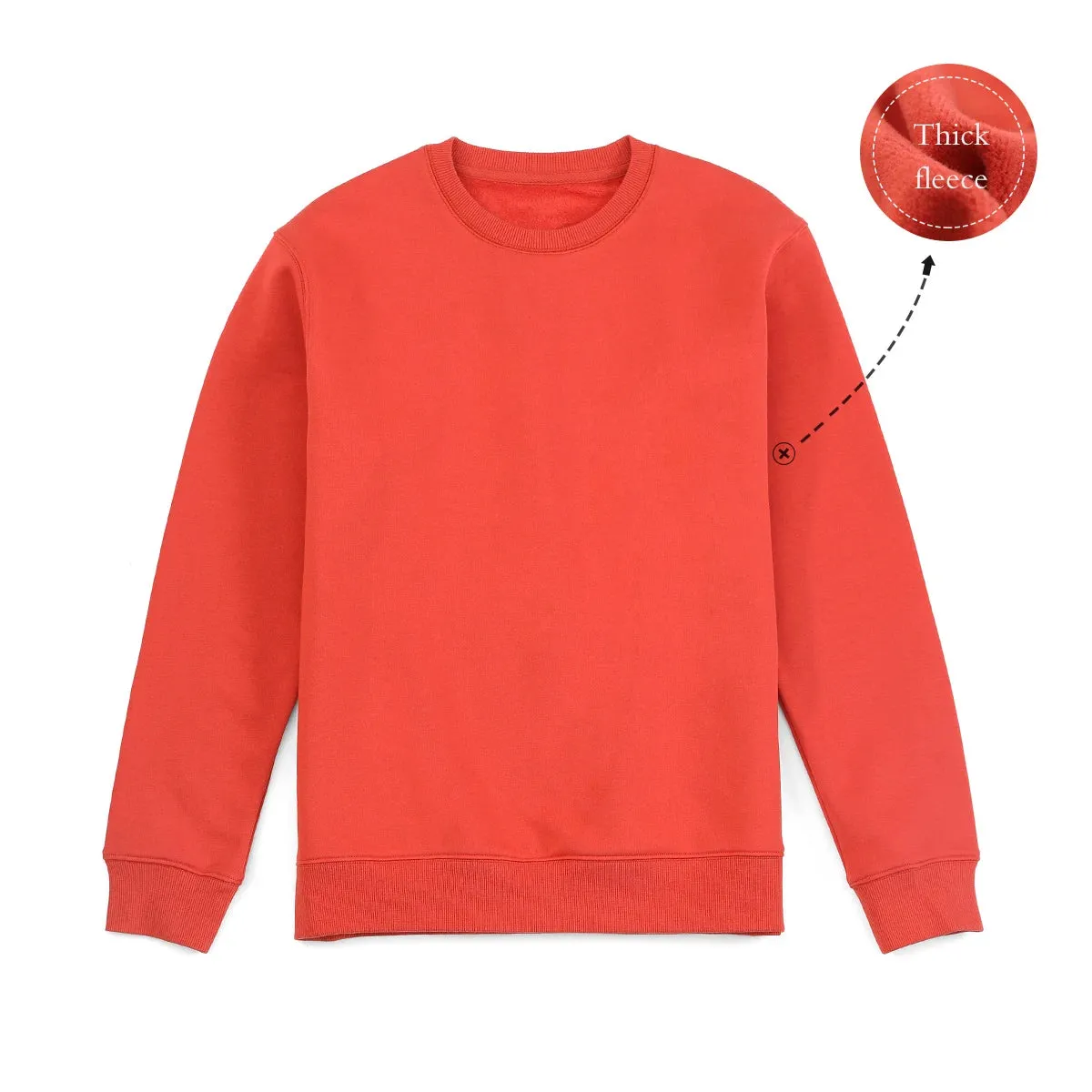 Men's Casual Minimalist Sweatshirts Oversize O-Neck Plus Size Pullover