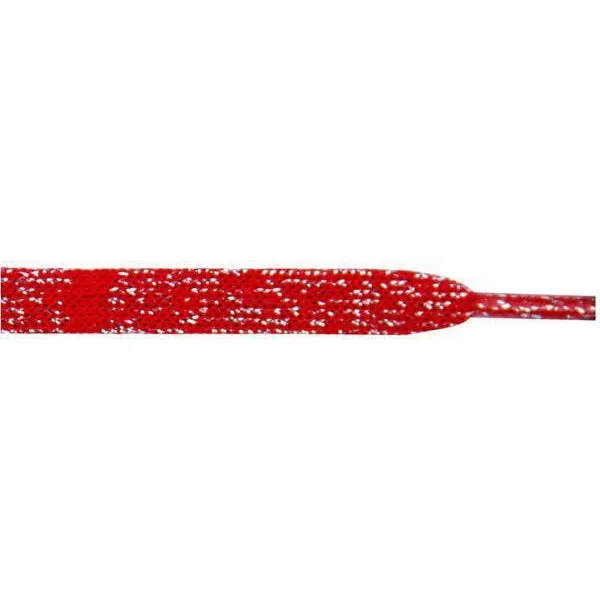 Metallic Flat 3/8" - Red/Silver (12 Pair Pack) Shoelaces