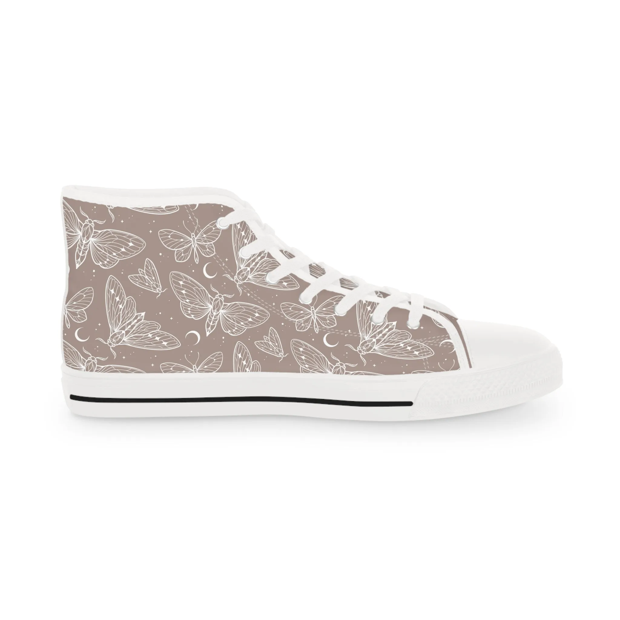 Moth and Butterflies Men's High Top Sneakers