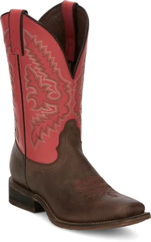 Nocona Heros Collection Brown Cowhide Luisa Broad Square Toe Boots for Women