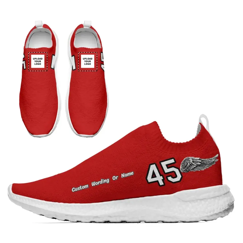 Personalized Trump Design Sneakers, Custom Flyknit Slip-on Shoes, Patriotic Shoes