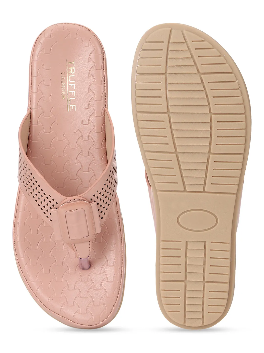 Pink PU Slip-On Flats (TC-ST-015-PNK)